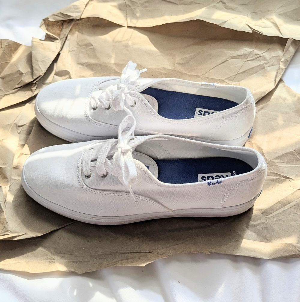 Keds Classic White Lace-Up Sneakers